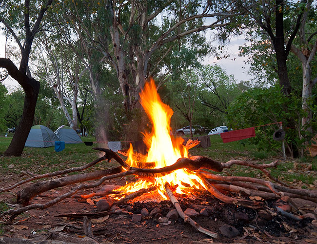 Camp fire at one of the Kimberley Camps